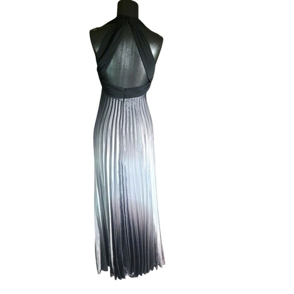 Betsy & Adam Womens Maxi Dress Size 6 Black Silver - Picture 5 of 12